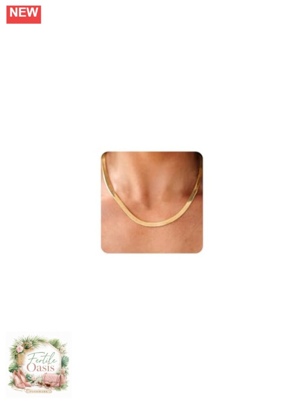 14k Gold Plated Snake Chain Necklace Herringbone Choker for Women